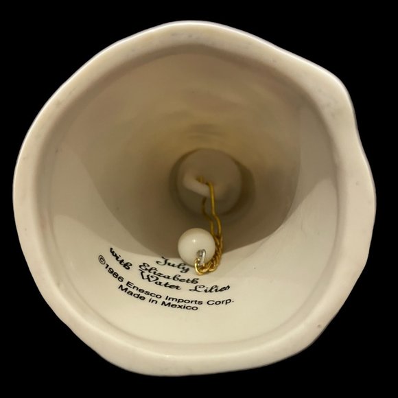 Vintage 1980's Enesco Lady Bell Porcelain Birthday Bell - Picture 5 of 5